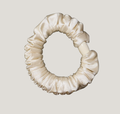 Cream Satin Scrunchies