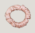 Blush Pink Satin Scrunchies