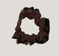 Brown Plaid Scrunchies