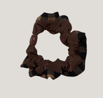 Brown Plaid Scrunchies
