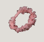 Pink Ruffled Organza Scrunchies