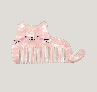Pink Pearlescent Cat Hair Comb