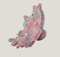 Pink Blue Butterfly Claw Clip