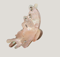 Pink Peach Butterfly Claw Clip