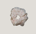 Cream Floral Sheer Scrunchies