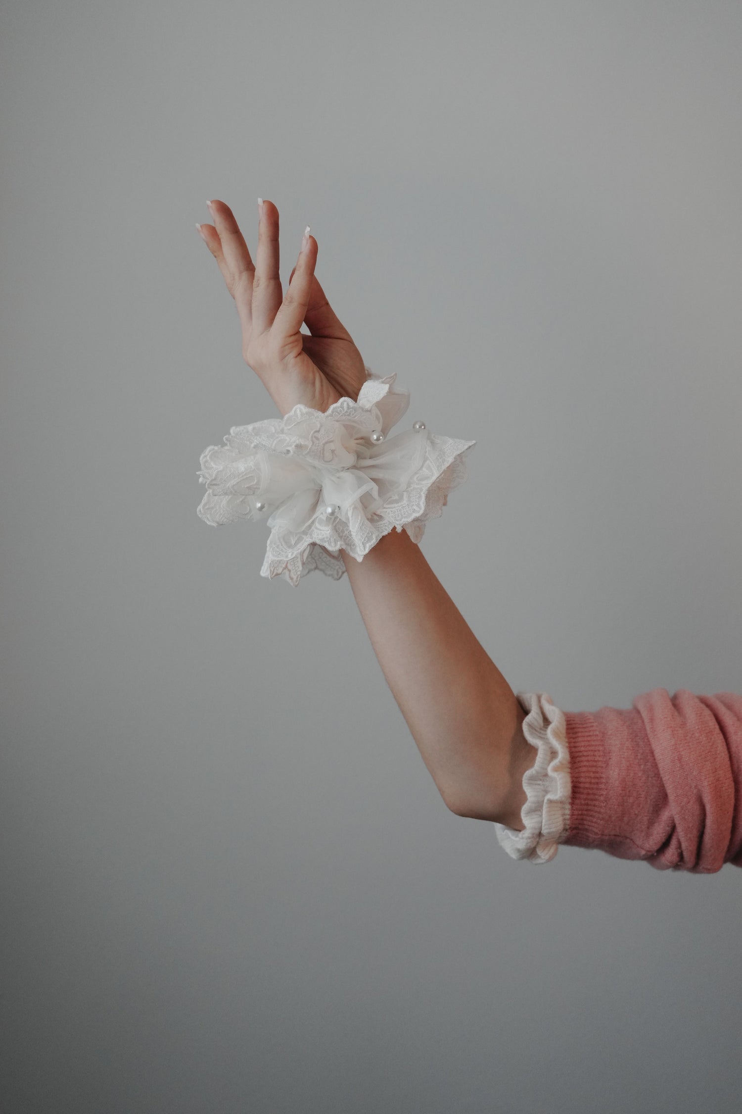 White Lace Scrunchie