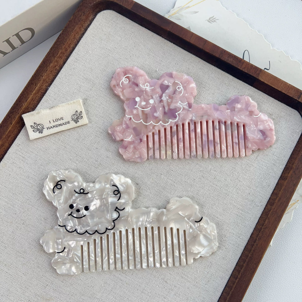 Pink Iridescent Cloud Hair Comb