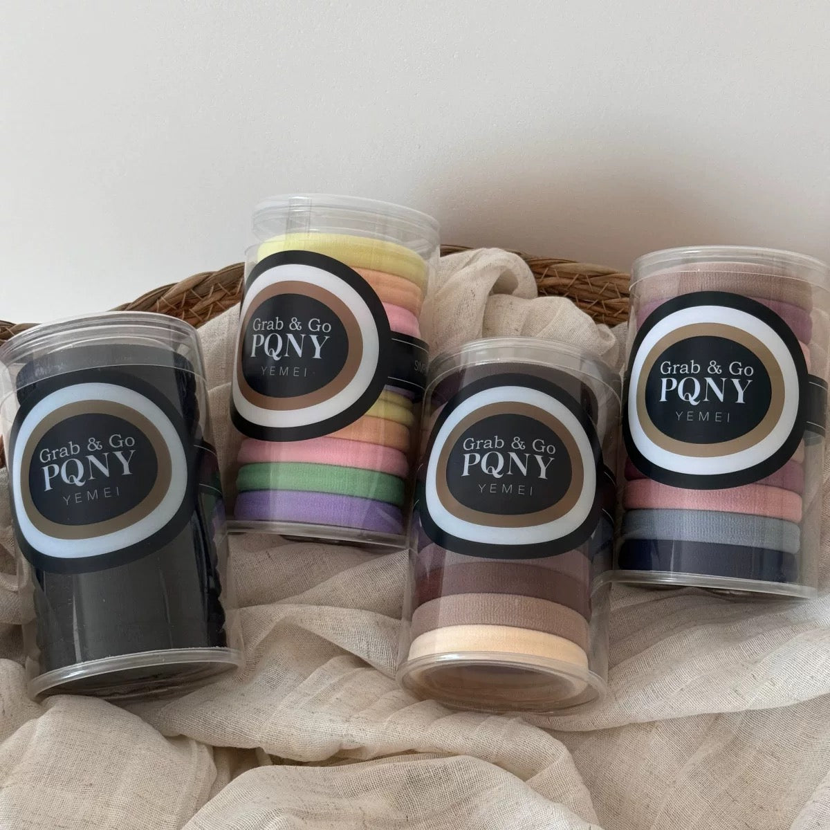 Velvet No-Crease Hair Ties 10-Pack Neutral Gradient