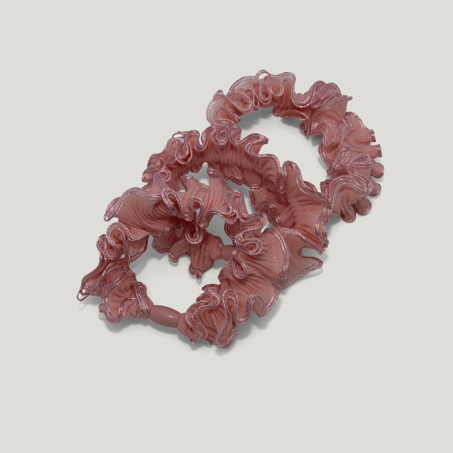Pink Organza Scrunchies - Pack of 6
