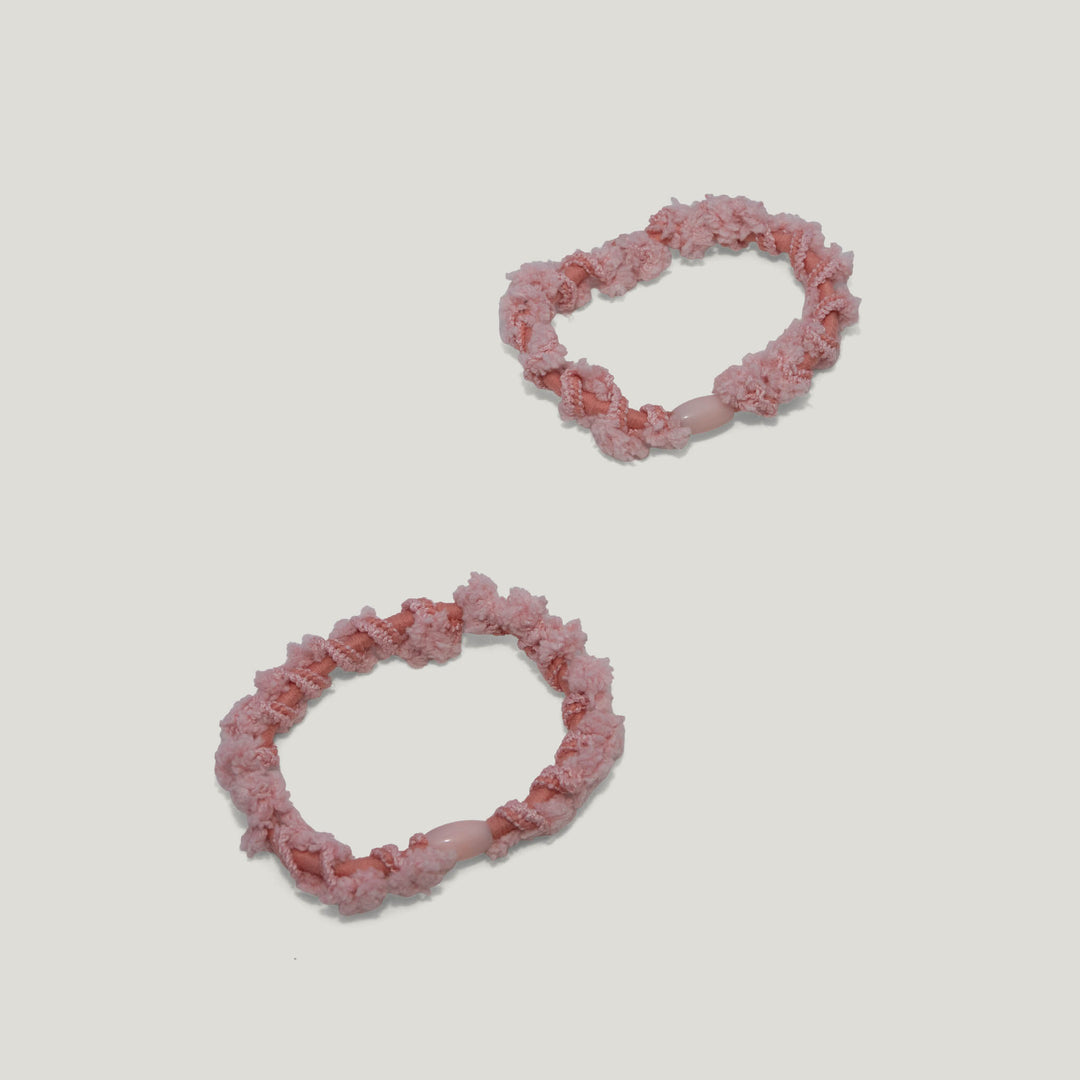 Pink Chenille Scrunchies Box Set - Pack of 8